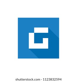 Letter G Logo, G Letter Vector Logo, Logo  G With Blue Square, G Logo Icon