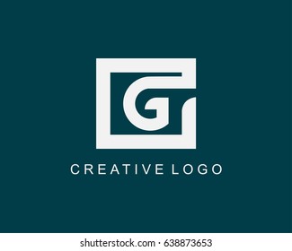 Letter G Logo Vector With Box