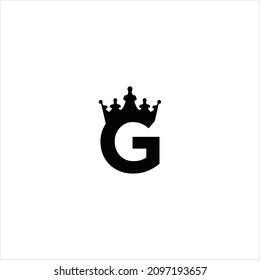 Letter G Logo Vector Crown Template