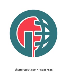 letter g logo vector. globe symbol.