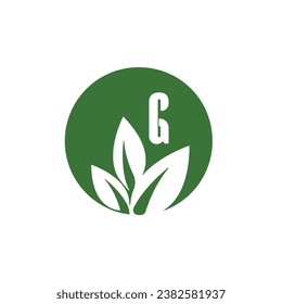The letter G logo vector is green art.eps