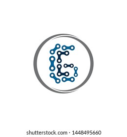 Letter G logo, vector illustration of modern icon bike chains