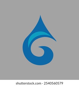 Letter G logo with water droplets