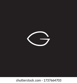 Buchstabe G Logo mit schwarzem weißem Hintergrund