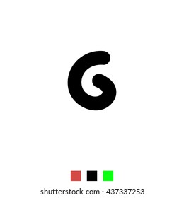 The letter G for logos, icons, web design, the template element. Black letters on a white background English alphabet. Vector Illustration Eps10.