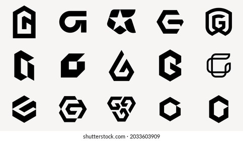 Buchstabensammlung G für Logotypen