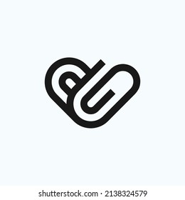 letter g love logo design vector illustration