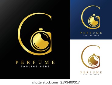 Letter G luxury Perfume logo design template