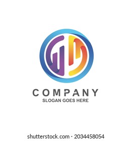 Letter g and m logo design