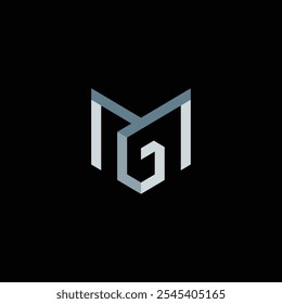 Letter G and M in monogram geometric style. Best for every business logo.