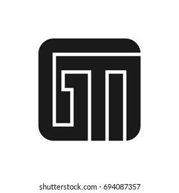 letter G and M vector logo.