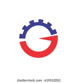 letter g with machine gear logo