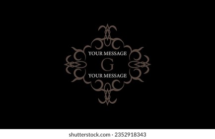 The letter G is made in the style of a modern vector line. Luxury elegant logo. Design examples for cafes, hotels, jewelry, fashion, restaurant