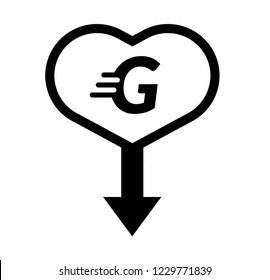 letter G and map pointer. logo concept. Designed for your web site design, logo, app, UI
