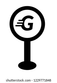 letter G and map pointer. logo concept. Designed for your web site design, logo, app, UI