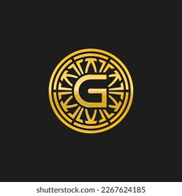 Logo des Buchstaben G medallion