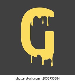 Letter G Melted Cheese Style logo or symbol template design