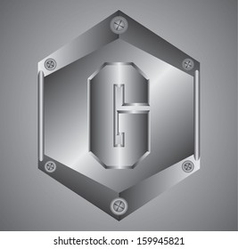 letter G in metal