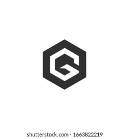 Letra G, vector de plantilla de logotipo MG