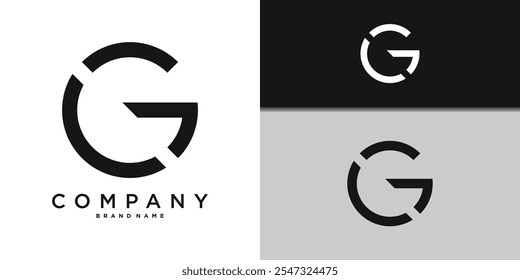 Letter G minimal logo icon design template elements. Premium Vector