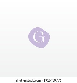 Letter G Minimalistic Abstract organic simple cosmetic beauty logo letter design