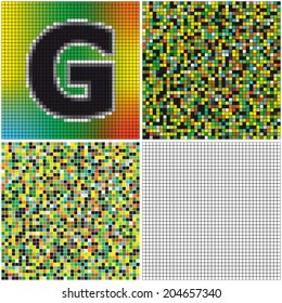 Letter G (mixed mosaic with empty cells)