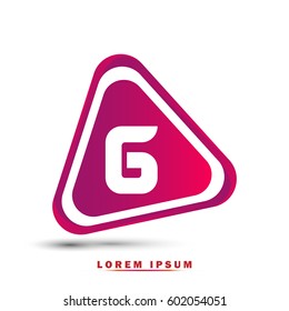 Letter G. Modern concept. elegant and simple typographic . Gradient purple