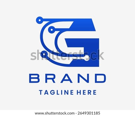 Letter G Modern Digital Technology Logo Design
