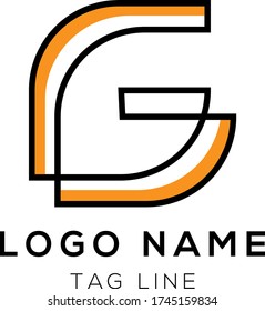 Letter G Modern Line Art Shape, Logo Design Template Element
