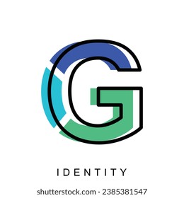Letter G modern logo design, Abstract Letters Logo Monogram Vector Logo Design Template Element Usable for Business