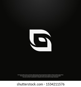 Letter G modern Logo icon monogram design. Vector graphic design template element. black background.