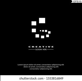 Letter G modern Logo icon monogram design. Vector graphic design template element. black background.

