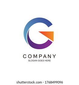 Letter g modern logo in vector