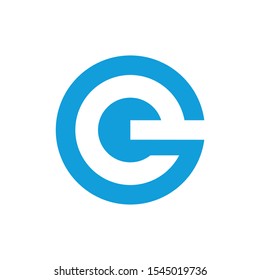 Letter G Modern Shape Logo Design Template Element. logo letter c and g with dot icon - Vector