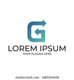 Letra G Elemento de plantilla de diseño de logotipo de forma moderna