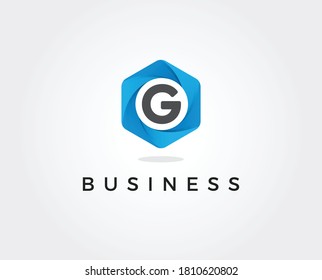 Letra G Elemento de plantilla de diseño de logotipo de forma moderna