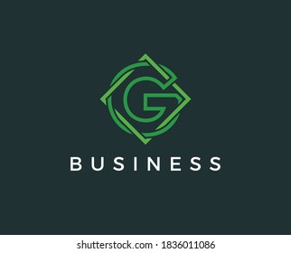 Letter G Modern Shape Logo Design Template Element