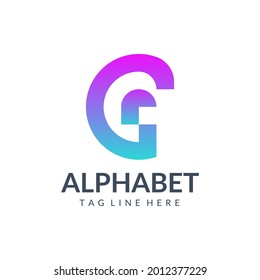 Letra G Logotipo de forma moderna, plantilla de logotipo.
