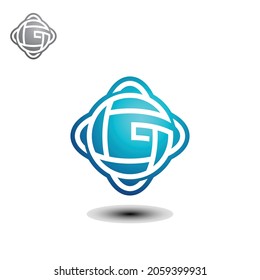 Letter G modern shape logo design template element with bold line. Vector illustration EPS.8 EPS.10