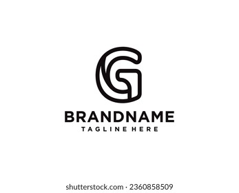 Letra G Elemento de plantilla de diseño de logotipo de forma moderna