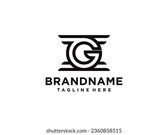 Letter G Modern Shape Logo Design Template Element