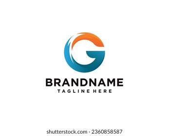Letra G Elemento de plantilla de diseño de logotipo de forma moderna