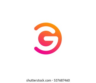 Буква G Современная форма Логотип Дизайн Шаблон Элемент