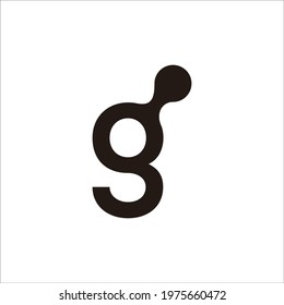 letter G molecule logo design vector sign