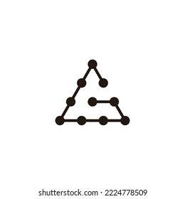 Letter G molecules, triangle geometric symbol simple logo vector