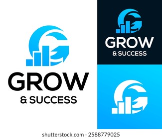 Letter G monogram finance wealth success logo design.