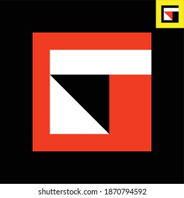 Letter G Monogram Logo Design In Bauhaus Art Style. Vector Logo In Eps 8.