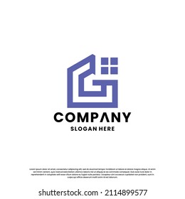 letter G monogram logo design inspiration. Initial logo for business identity.