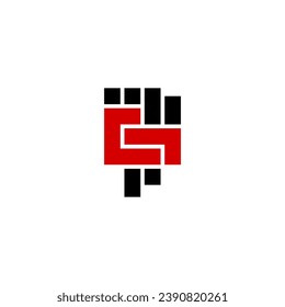 Letter G Monogram Logo Forming A Fist