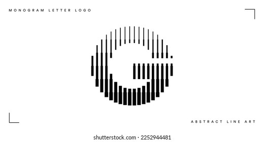 Letra de la línea abstracta g logotipo en monograma